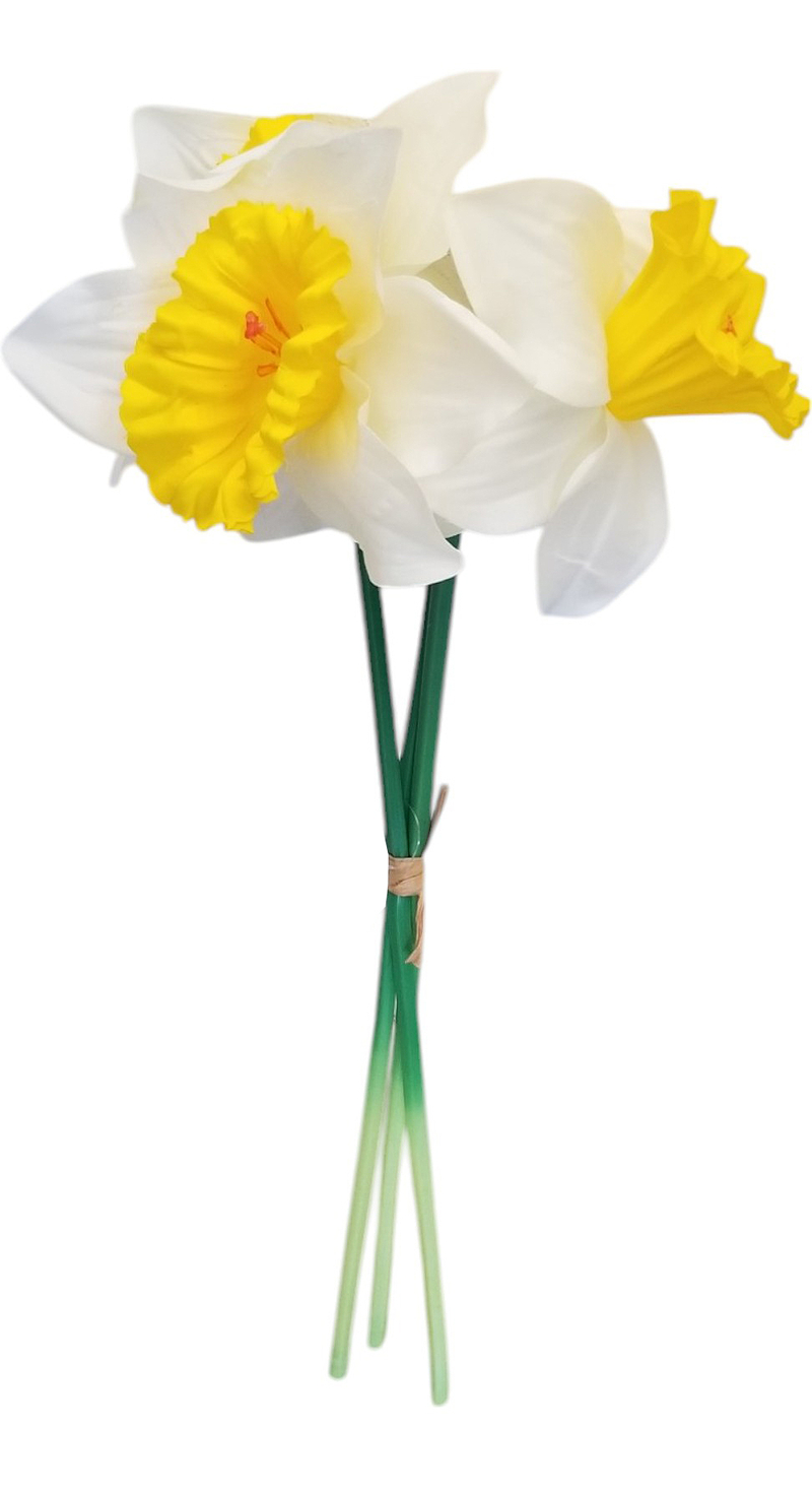 Narcis svzaek 3 stonky 41cm bílý