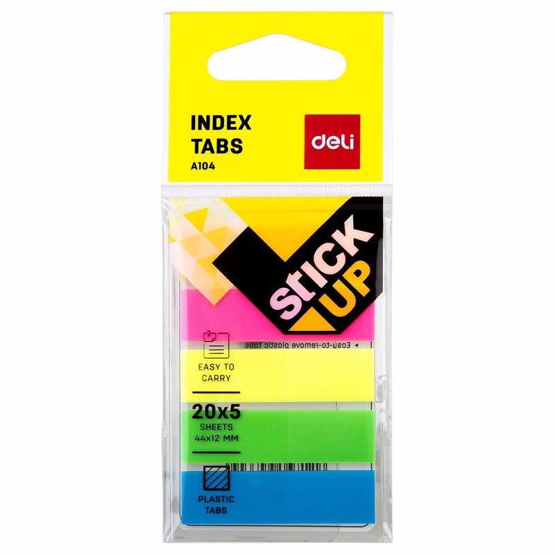 DELI Samolepící záložky 45x12mm 100ks STICK UP EA10402 (24set/bal, 288set/krt)