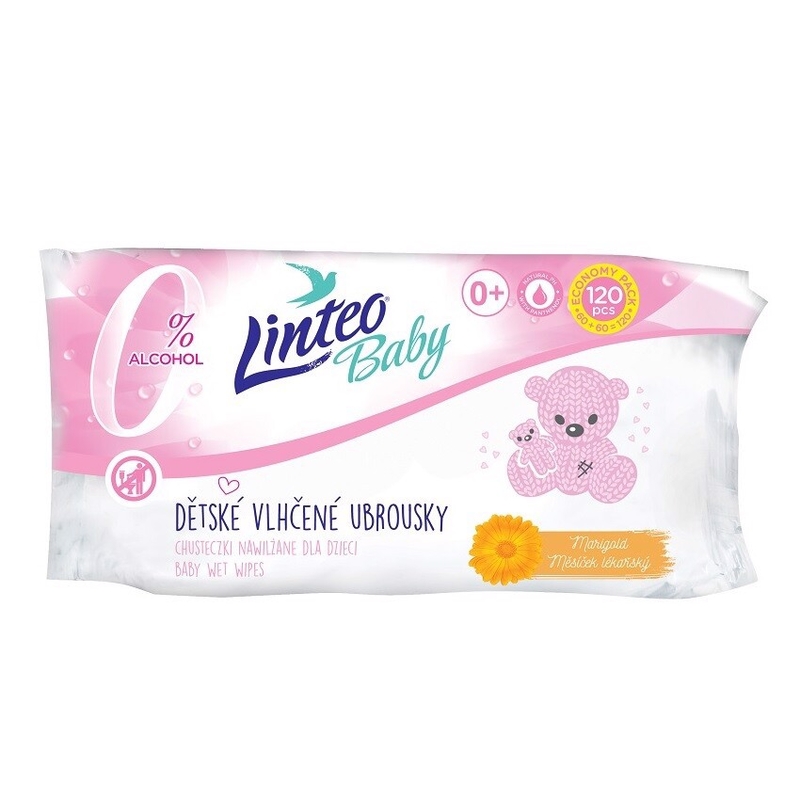 Vlhčené ubr. Linteo BABY SOFT and CREAM 120ks 