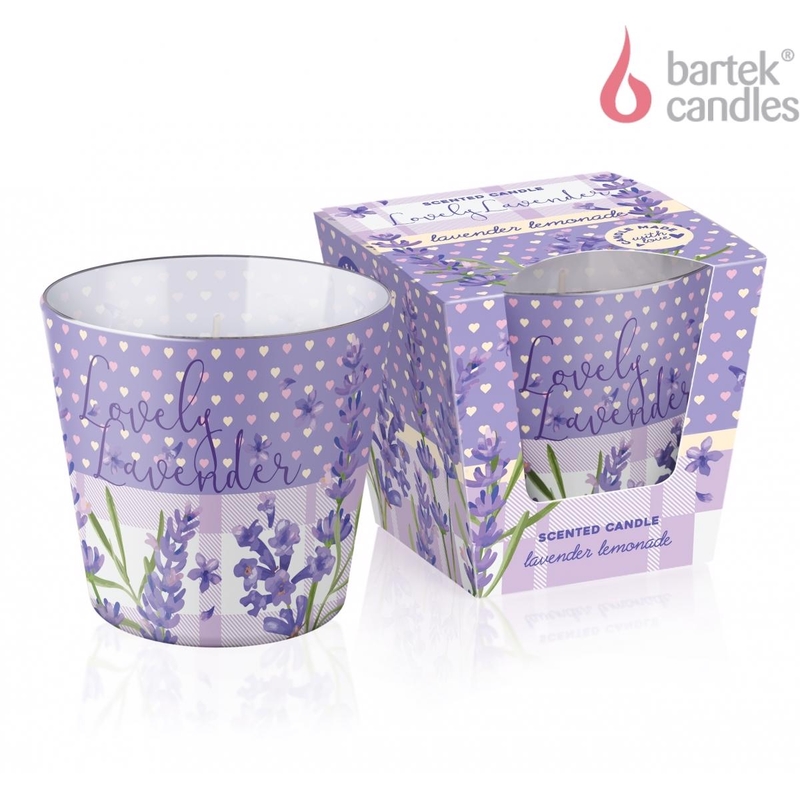 Bartek Svíčka sklo 115g Lovely Lavender (12ks/bal)