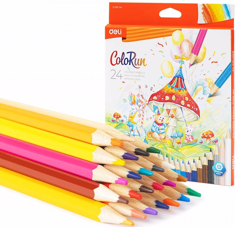 DELI Pastelky 24ks ColoRun EC130-24 (12set/bal, 72set/krt)