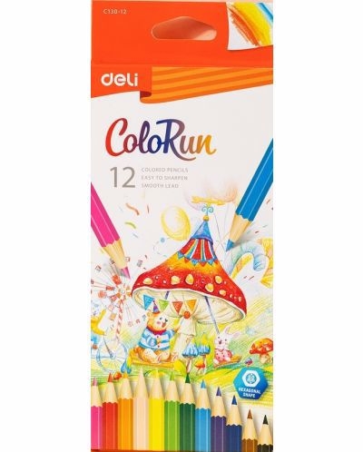 DELI Pastelky 12ks ColoRun EC130-12 (24set/bal, 144set/krt)