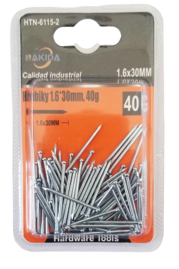 Hřebíky 1,6x30mm 40g (12set/bal)