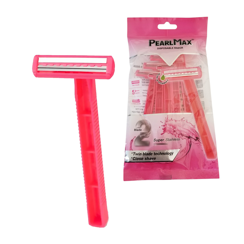 Žiletky PINK PEARLMAX 5ks fólie, 2 břity
 (200set/bal,400/krt)