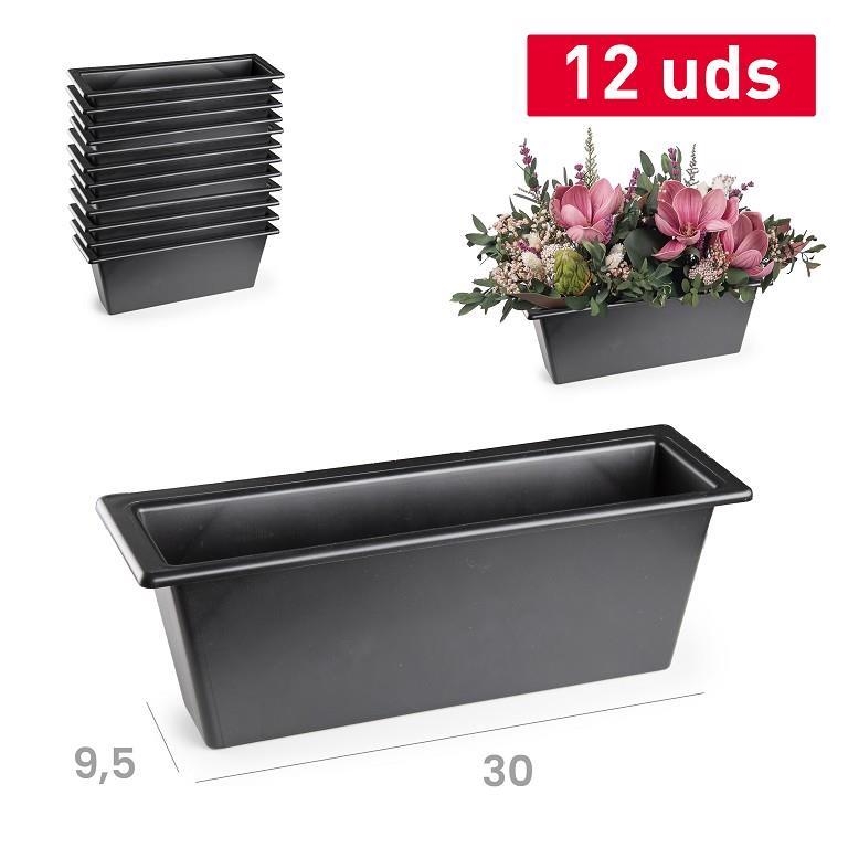 Plastic Forte Truhlík 30 x 9 cm ČERNÝ (12ks/bal)