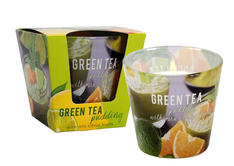 Bartek Svíčka ve skle 115g Green Tea Pudding (12ks/krt)