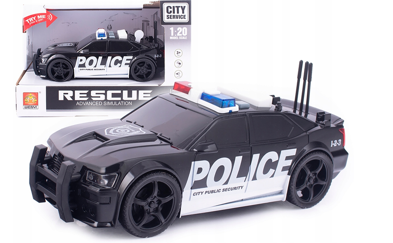 Policejní auto na baterie 1:16 (24ks/krt)