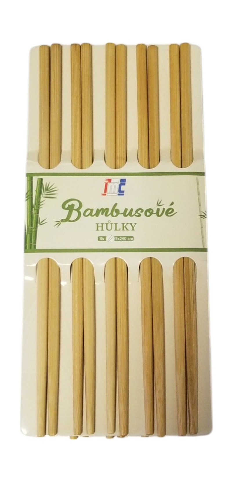 Bambusové hůlky 10 párů 5x240mm (240sad/krt)