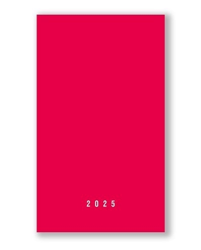 Diář týdenní 2025 100x170mm -  Červená (10ks/bal)