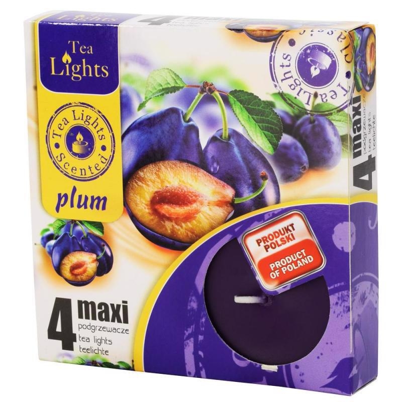 Svíčky Maxi 4ks Plum (10set/bal)