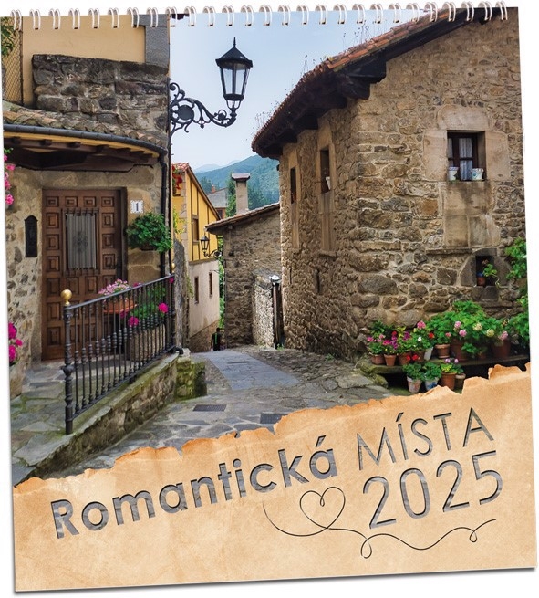 Nástěnný kalendář 2025 ARIA G 320×340mm - Romantická místa