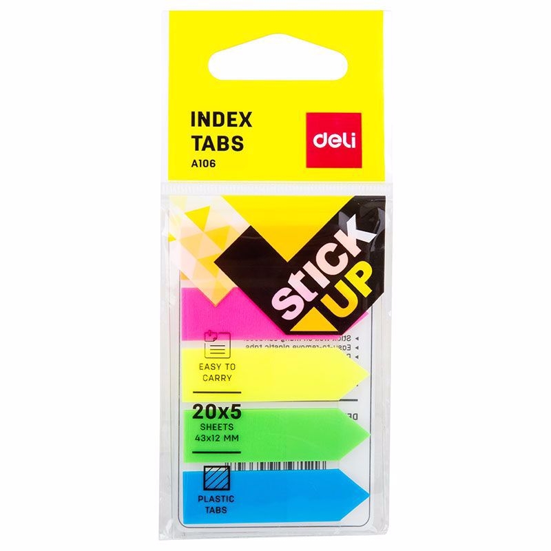 DELI Samolepící záložky 43x12mm 100ks STICK UP EA10602 (24set/bal, 288set/krt)