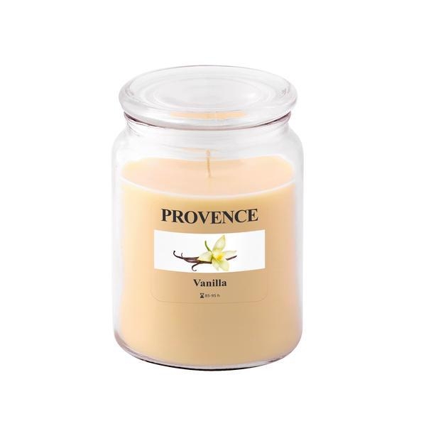 Provence Svíčka ve skle s víčkem 510g Vanilka (6ks/krt)