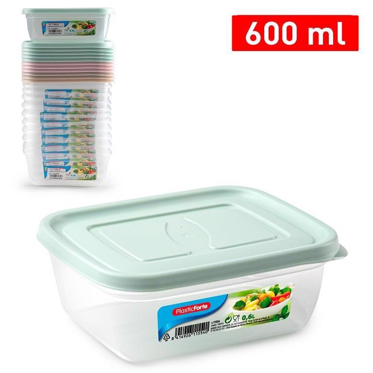 Plastic Forte Plastová dóza na potraviny Modern 600ml Surt Vrm (12ks/bal)