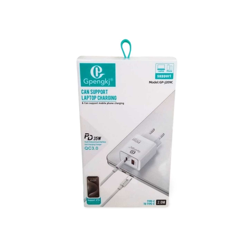 Rychlonabíječka 35W 2v1 USB 3.0 USB-C s kabelem USB-C 2M Gpengkj (12sad/bal, 240sad/krt)