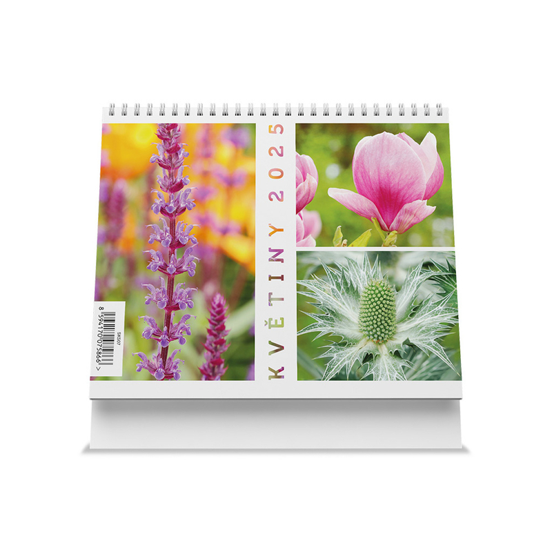 Stolní kalendář 2025 175x140mm - Květiny (10ks/bal)