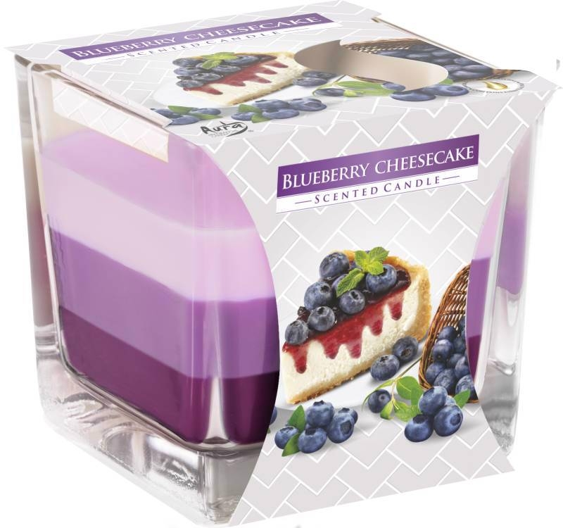 Bispol Svíčka ve skle 170g Blueberry Cheesecake (6ks/krt)