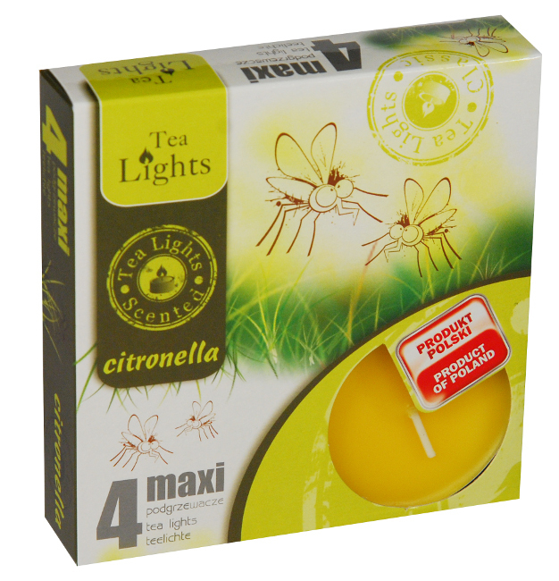 Svíčky Maxi 4ks Citronella (10set/bal)